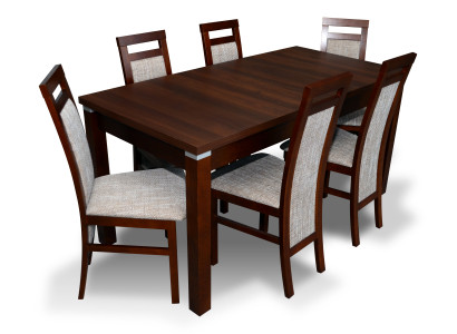 Ontwerp eethoek eettafel set eetkamer tafel hout 6x stoelen stoel