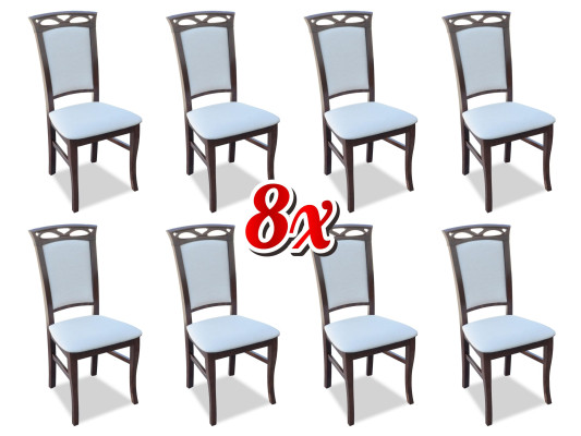 Ontwerper set eetkamer met armleuningen gestoffeerde stoelen set compleet K12 8x stoel