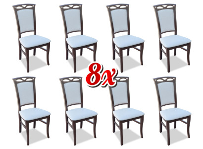 Ontwerper set eetkamer met armleuningen gestoffeerde stoelen set compleet K12 8x stoel