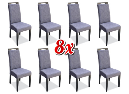 Eetkamerstoelen Stof Set 8x Stoel Textiel Stoel Ontwerper Hout Bekleding Meubels