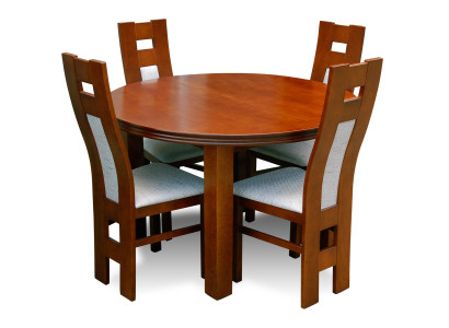 Volledige set eettafel eetkamer 4x stoelen set etensgroep houten tafel tafels 5-delig