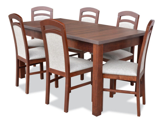 Compleet set eettafel + 6 stoelen eetkamerset eetgroep tafel tafels 7-delig