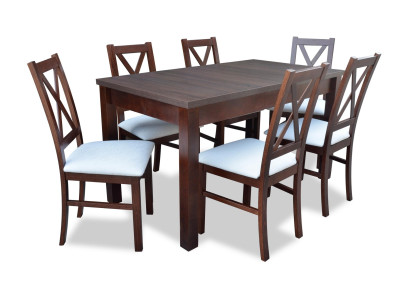 Complete eetkamerset tafel 6x armstoel stoelen luxe eetgroep set 7-delig