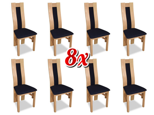Stoel 8x eetkamer gestoffeerde stoel lounge textiel fauteuil set nieuw keukenstoelen zitplaatsen