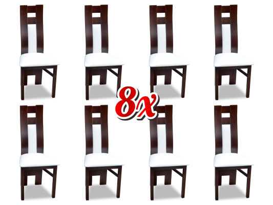 Garnituur Compleet 8x Designer Stoel Set Eetkamer Leuning Beklede Zit Stoelen Stof