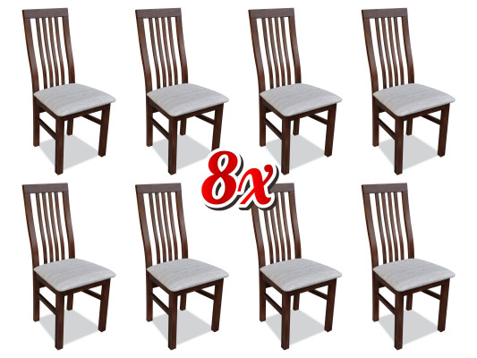 Eetkamer stoffen meubelstoelenset 8x stoelontwerp fauteuil gestoffeerde stoelen horeca