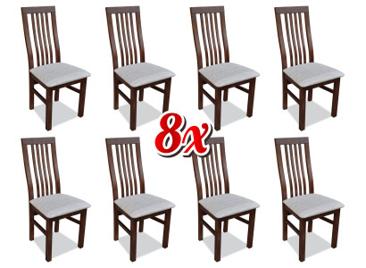 Eetkamer stoffen meubelstoelenset 8x stoelontwerp fauteuil gestoffeerde stoelen horeca