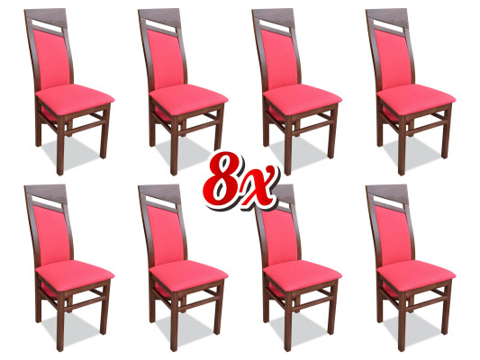Set eetkamerstoelen houten gestoffeerde nieuwe eetkamergroep 8 x armstoel fauteuil
