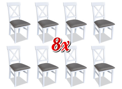 Eetkamerstoelen Textiel Set 8x Stoel Designer Hout Stof Beklede Stoelen Horeca