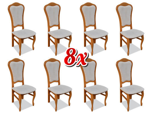 Complete zitgroep design eetkamerstoel set stoelen 8x set groepen nieuw