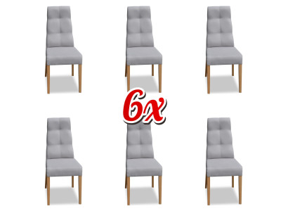 Eetkamer stoelset Fauteuil Bekleding Ontwerp 6x Stoelen Groep Set Fauteuil