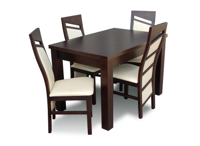 Eetset Eettafel 4 x Stoelenset Set Tafel Klassieke eetgroep 5-delig NIEUW