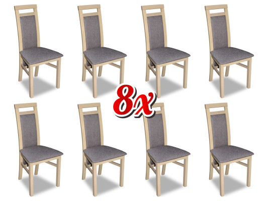 Eetkamerstoelen Textielgroep Meubilair Hout Set 8x Stoelset Fauteuilmeubilair