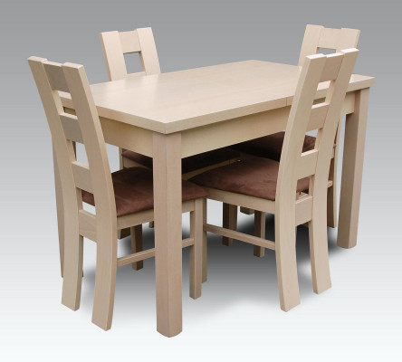 Eettafel set designer eetkamer set garnituur stoel tafel 4 stoelen groep 5-delig.