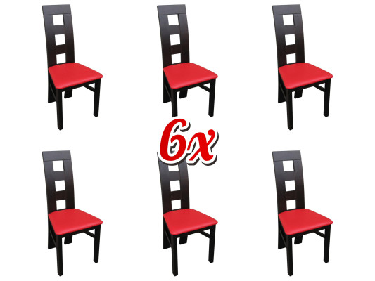 Design Set 6x Zetel Stoel Groep Textiel Bekleding Stoelen Horeca Eetkamer Stof