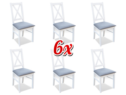Stel van houten textiel stoel met 6 stoelen eetkamerset ontwerp eetkamer stoel massief hout