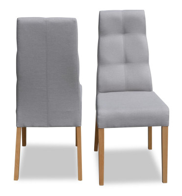 Zet 4x Stoelstoel Ontwerp Hout Textielbekleding Stoelen Gastro Eetkamerstof Nieuw
