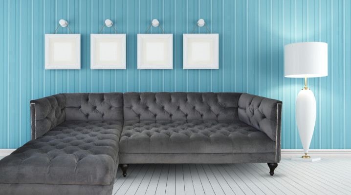 Sofa Stof Textiel Bank Bank Bank Garneersel Stoffenbank Grijs Banken
