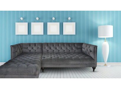 Sofa Stof Textiel Bank Bank Bank Garneersel Stoffenbank Grijs Banken