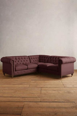 Chesterfield hoekbank bank designer beklede hoek textiel bankstel 1013-14