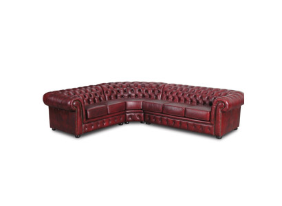 Hoekbank Sofa Bankstel Bekleding Hoekset Chesterfield 100% Leer Direct