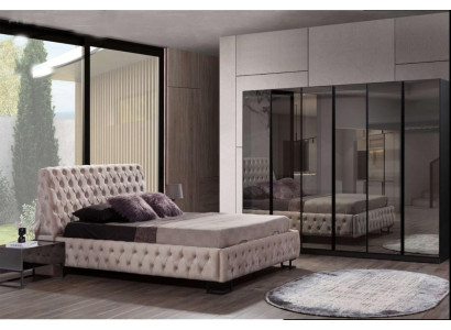 Luxe slaapkamerset designer meubels luxe bed houten kledingkast