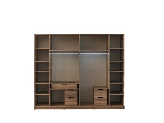 Zwart-beige slaapkamer set, ontwerper tweepersoonsbed, 2 nachtkastjes.