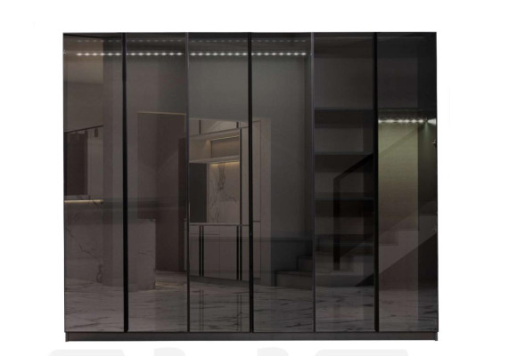 Moderne grijze kledingkast Slaapkamer kasten Designer inrichting
