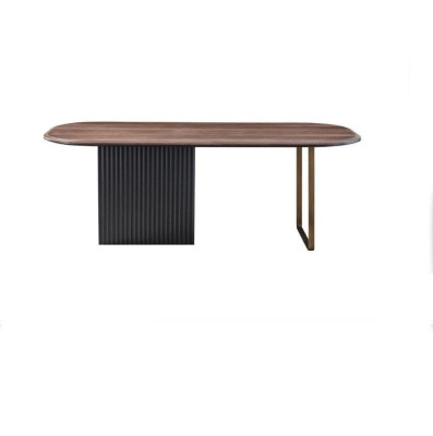 Designer Eetkamerset Moderne Bruine Stoelen Houten Eettafel 5-delige Set