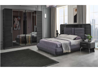 Bedframe Houten nachtkastjes Kledingkast Designer Slaapkamer set