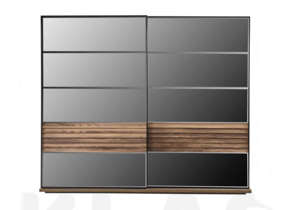 Zwarte kledingkast Moderne slaapkamermeubels Kast Houten kast