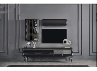Modern woonkamerset Ontwerper TV-kast Luxe 2x muurkasten 3-delig