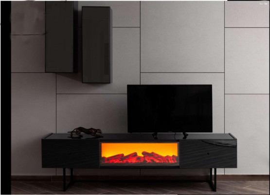 Modern woonkamerset Luxe tv-kast met 2 wandkasten 3-delig