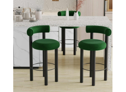 Groene moderne barkruk ontwerper loungestoel stijlvolle éénpersoonszetel