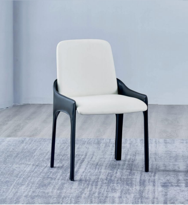 Moderne wit-zwarte eetkamerstoel Designer eetkamermeubelen stoel