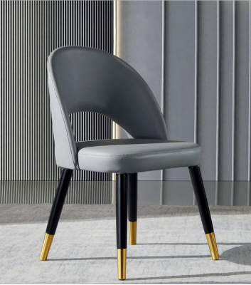 Moderne grijze eetkamerstoel 1-zits designer houten stoelen