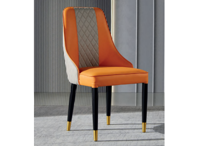 Oranje eetkamerstoel Houten stoelen Moderne hoge stoelen zonder armleuningen