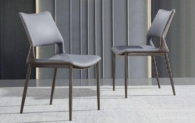 Grijze eetkamerstoel designer 1-zits luxe fauteuils Eenpersoons Nieuw