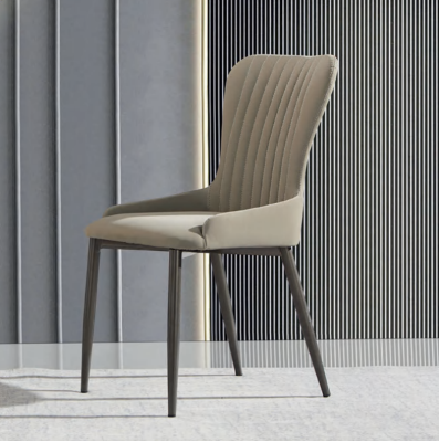 Grijze gestoffeerde stoel Moderne eetkamermeubels Designer eenzitter Nieuw