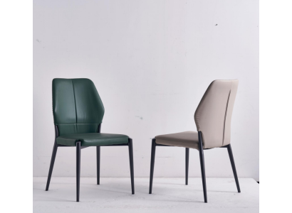 Groene designer leren stoel Moderne eetkamerstoelen Keuken zitmeubelen Nieuw