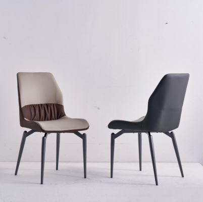 Beige eenzitsstoelen zonder armleuningen eetkamerstoelen keukenmeubels