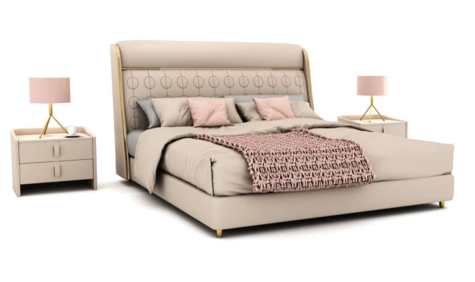 Luxe Beige Slaapkamer Bed Stijlvol Slaapkamer Houten Meubels