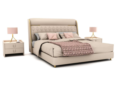 Luxe Beige Slaapkamer Bed Stijlvol Slaapkamer Houten Meubels