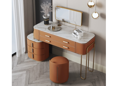 Slaapkamer Twee gekleurde kaptafel Kaptafel 2x lades Nieuw