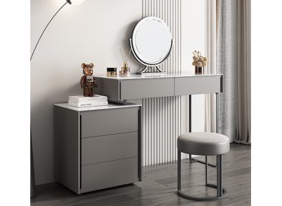 Grijze make-uptafel Designer slaapkamermeubels Hout Luxe Kaptafel