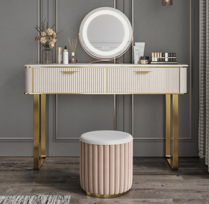 Edele kaptafel met 2 laden, luxe make-up commode