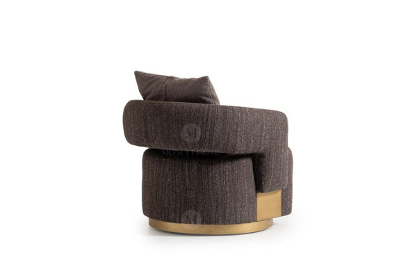 Woonkamerset Bank Fauteuil Bruin Stof Salontafel Set 5-delig RTV
