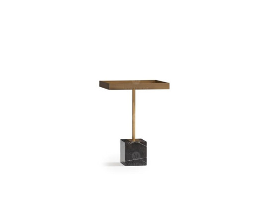 Relax fauteuil set fauteuil stof bijzettafel planken set 5-dlg oranje