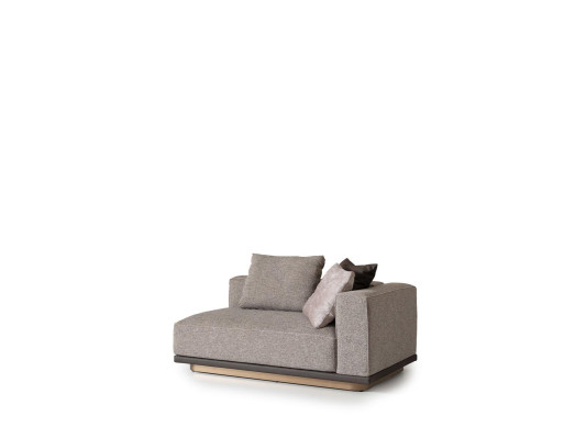 Hoekbank L-vorm Woonlandschap Stoffen Bank Grijs Modern Sofa