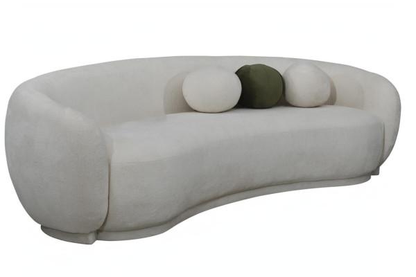 Sofaset, textielbankstel, wit gestoffeerde moderne bankstel, set van 2 banken